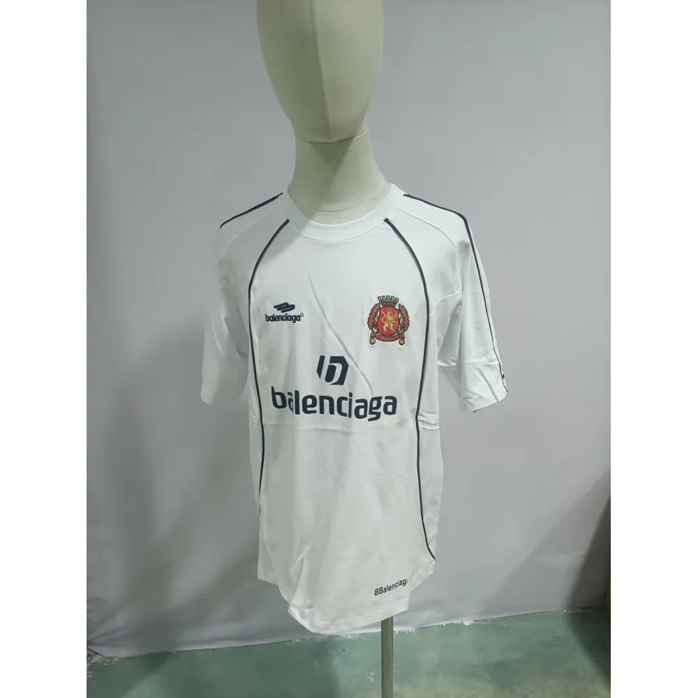 Balenciaga joint Manchester United football embroidered T-Shirts White