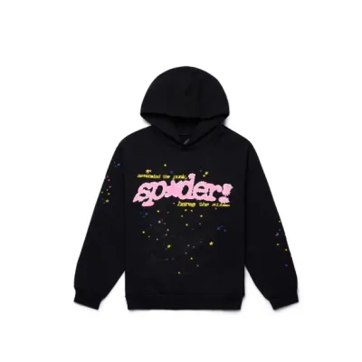 Sp5der P*NK V2 Hoodie Pink 01