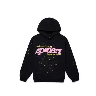 Sp5der P*NK V2 Hoodie Black 01