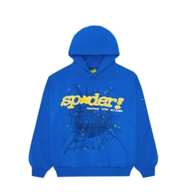 Sp5der TC Hoodie Blue 11 01