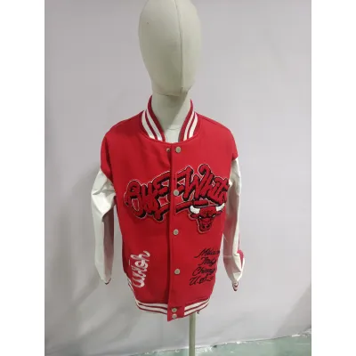 OFF-WHITE C/O Chicago Bulls Varsity Jacket 02