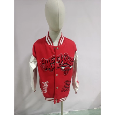 OFF-WHITE C/O Chicago Bulls Varsity Jacket 02