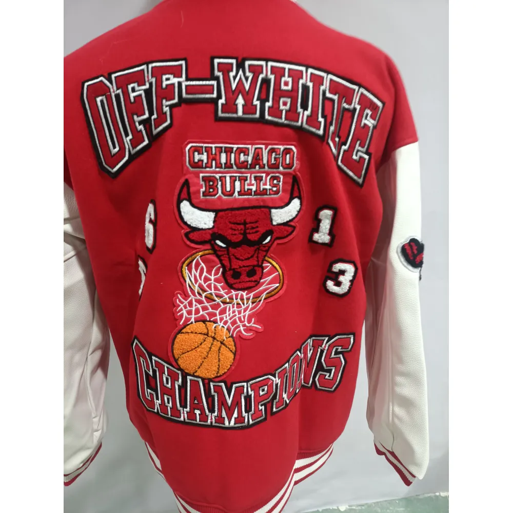 OFF-WHITE C/O Chicago Bulls Varsity Jacket