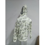 BAPE classic black and white camouflage splicing luminous hoodie 1902