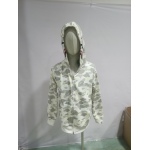 BAPE classic black and white camouflage splicing luminous hoodie 1902