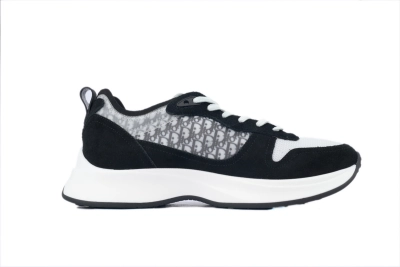 PKGoden Dior B25 Oblique Runner Sneaker Black Suede 02