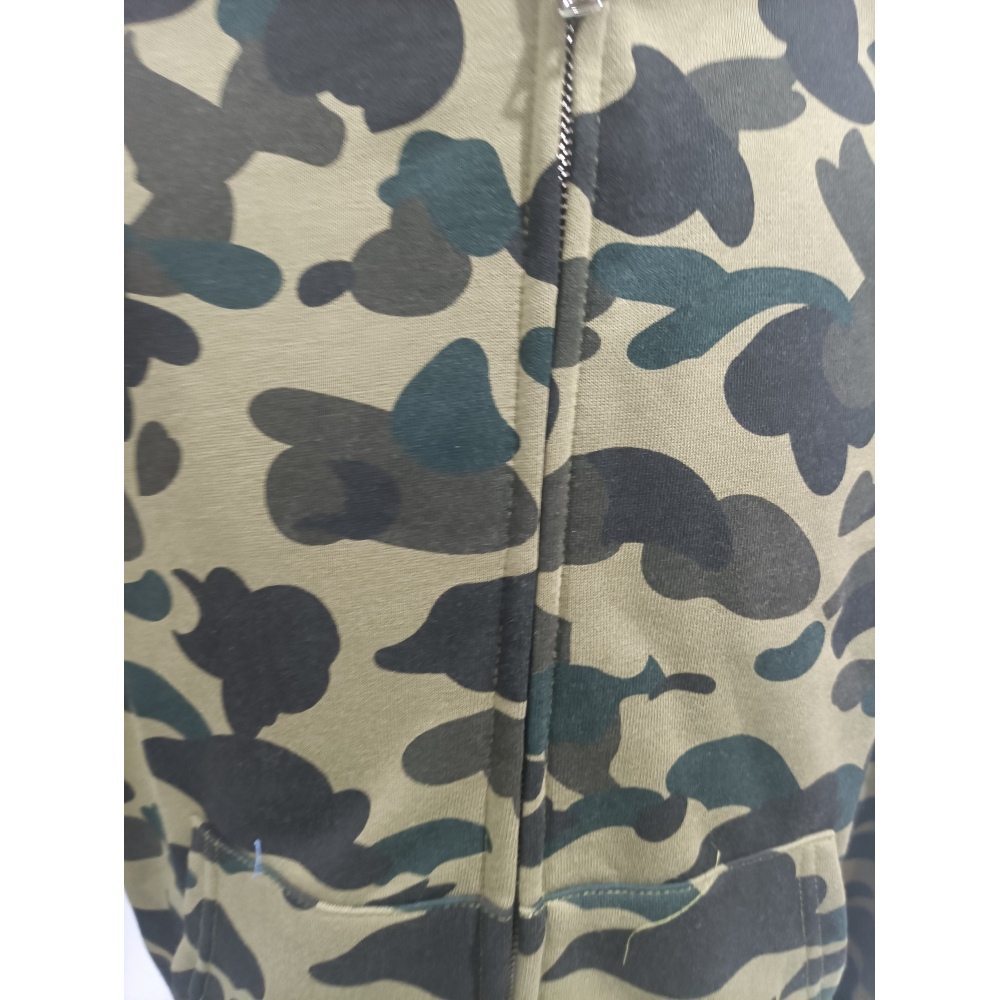 BAPE co-branded hell kitty camouflage zipper hoodie green