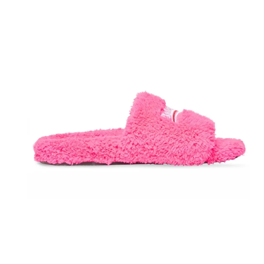 Flash sale| Balenciaga Furry Slide Black/White/Pink