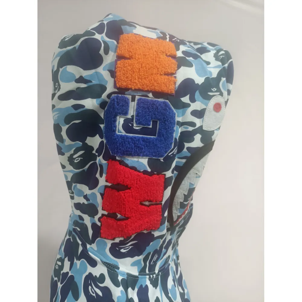 BAPE Big ABC Camo Shark Full Zip Hoodie Blue