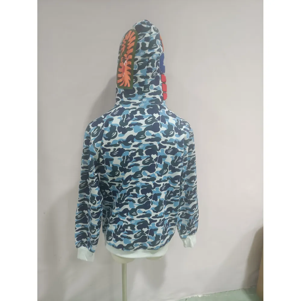 BAPE Big ABC Camo Shark Full Zip Hoodie Blue