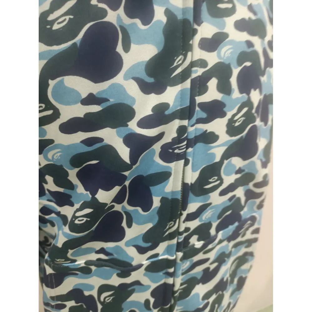 BAPE Big ABC Camo Shark Full Zip Hoodie Blue