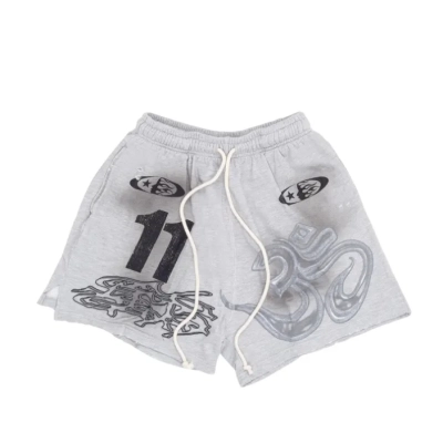 Hellstar Yoga Shorts Grey 01