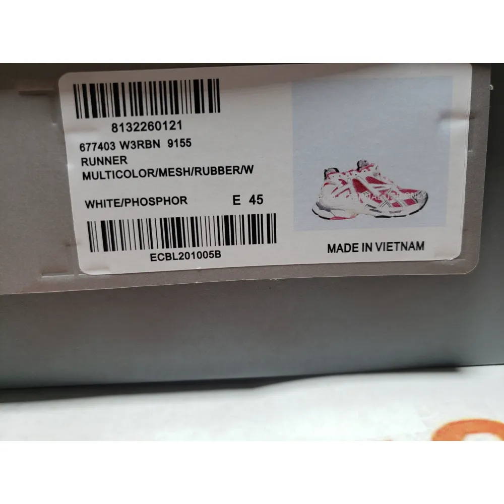 PKGoden Balenciaga Runner White Fluo Pink
