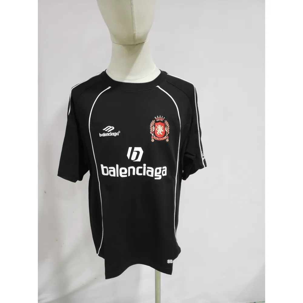 Balenciaga joint Manchester United football embroidered T-Shirts Black