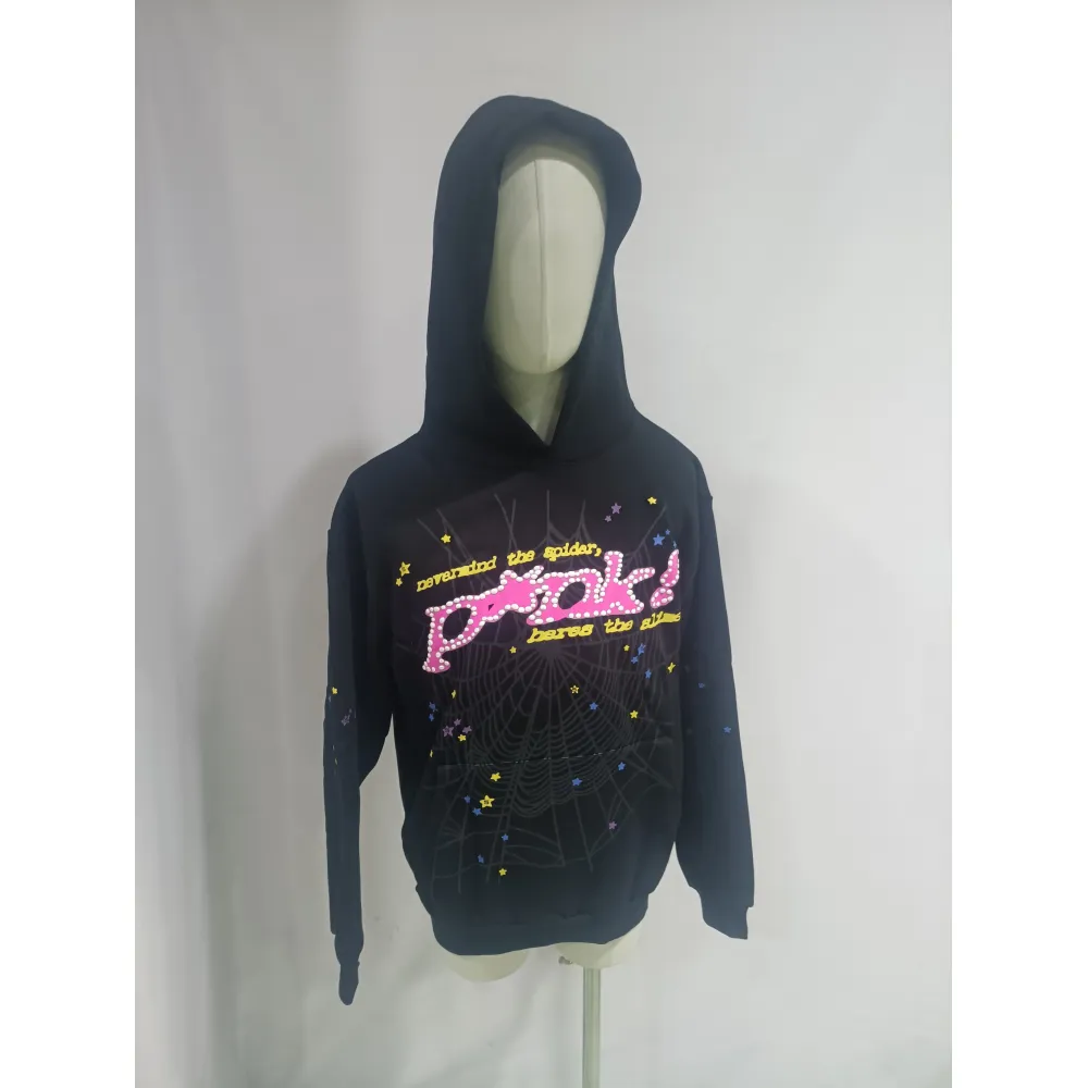 Sp5der Young Thug Black Punk Hoodie
