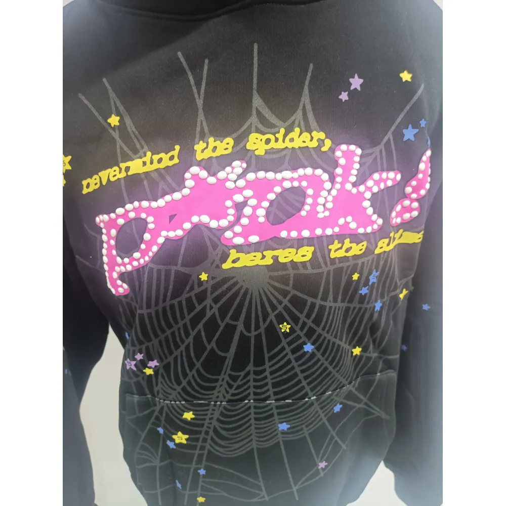 Sp5der Young Thug Black Punk Hoodie