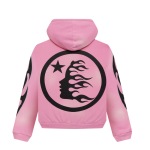 Hellstar Sports Hoodie Flame Zip-Up Pink