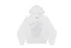 Sp5der OG Rhinestone Logo Hoodie White