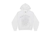 Sp5der OG Rhinestone Logo Hoodie White