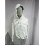 Sp5der OG Rhinestone Logo Hoodie White