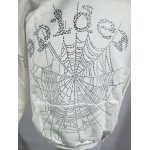 Sp5der OG Rhinestone Logo Hoodie White