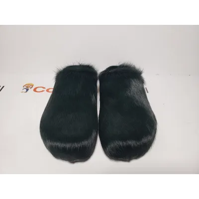 PKGoden Sea green long-hair calfskin Fussbett sabot Marni Slides 02