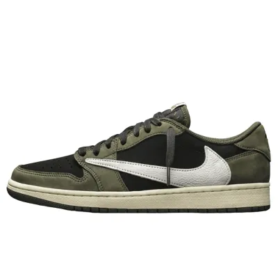 PKGoden Travis Scott x Air Jordan 1 Low OG SP Black Olive DM7866-002 01