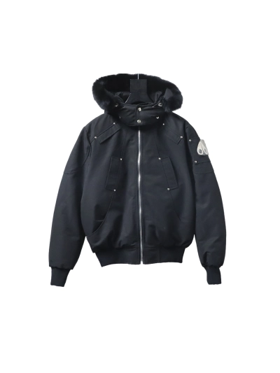 Moose Knuckles Classic Down Jacket 02 black/ 02 Red/02 Off White 01