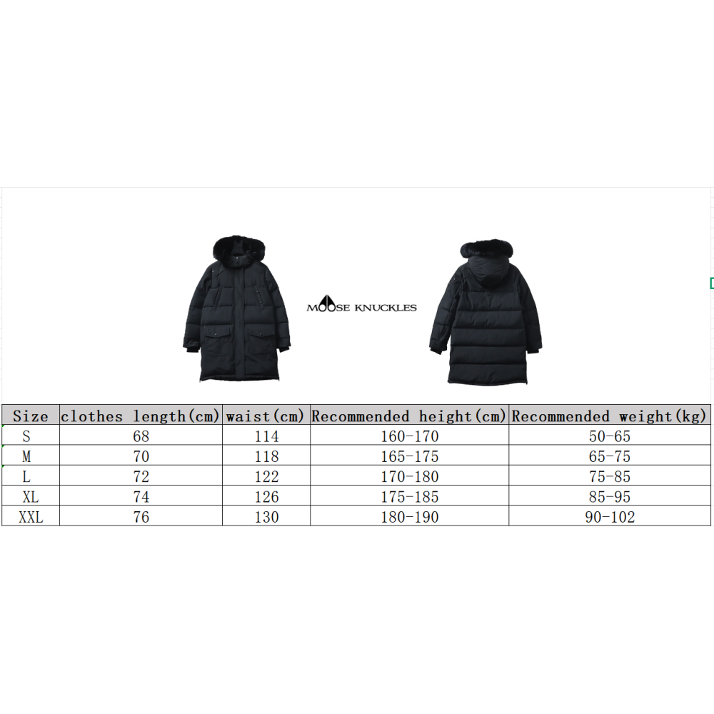 Moose knuckles stirling classic long down jacket 07 Long Black