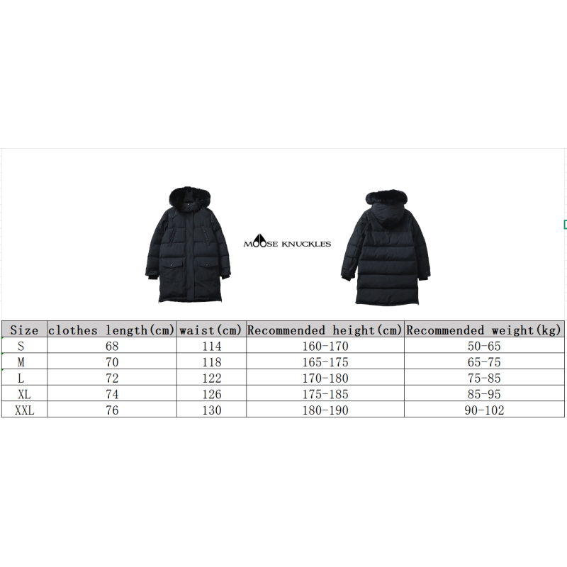 Moose knuckles stirling classic long down jacket 07 Long Black