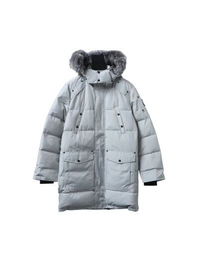 Moose knuckles stirling classic long down jacket 07 Long Gray 01