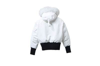 Moose Knuckles stirling classic down jacket with chest fur ball Red/ Blue/White 02