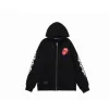 Chrome Hearts × The Rolling Stones Red Tongue Cross Zip Up Hoodie Black/Red