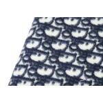 Dior suede tassel scarf all-over print blue