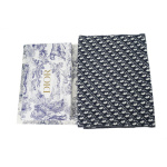 Dior suede tassel scarf all-over print blue
