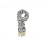Dior suede tassel scarf all over printed grey