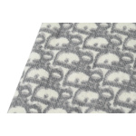 Dior suede tassel scarf all over printed grey