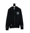 Chrome Hearts Hoodie Cuffs Sanskrit Printed Zipper Jacket Black