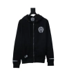 Chrome Hearts Hoodie Cuffs Sanskrit Printed Zipper Jacket Black