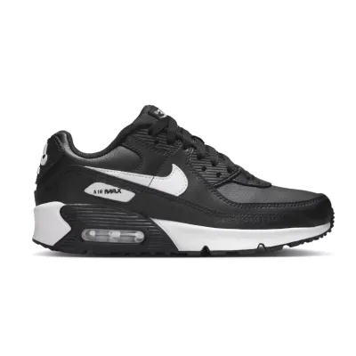 GET Air Max 90 Leather GS Black White CD6864-029  01
