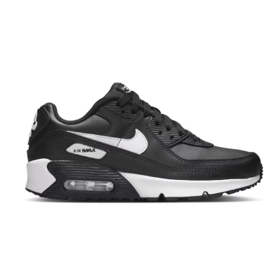 GET Air Max 90 Leather GS Black White CD6864-029  01