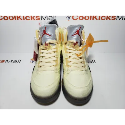 PKGoden OFF-WHITE x Air Jordan 5 Sail DH8565-100  02