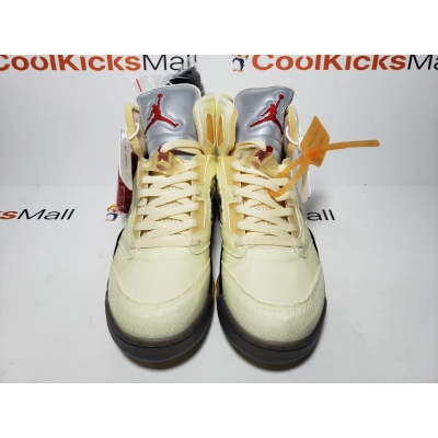 PKGoden OFF-WHITE x Air Jordan 5 Sail DH8565-100  02