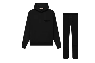 Fear Of God Essentials Black Tracksuit (SS22) 01