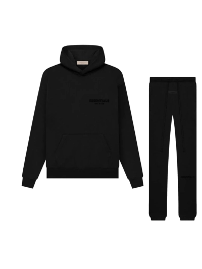 Fear Of God Essentials Black Tracksuit (SS22) 01
