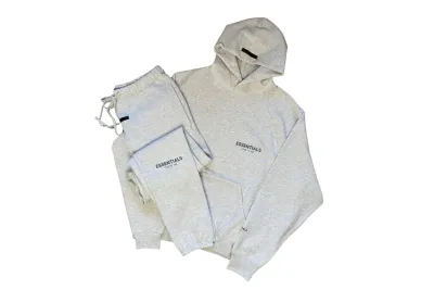 Fear Of God Essentials Light Oatmeal Tracksuit (SS22) 01