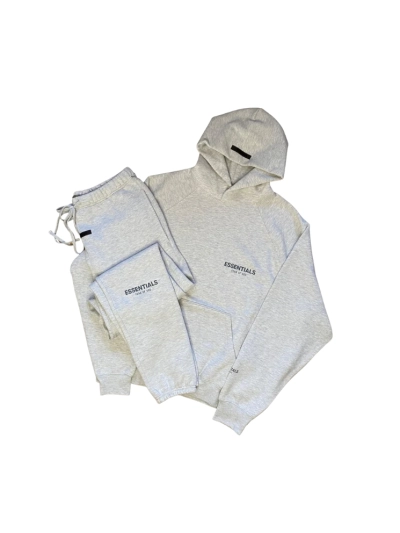 Fear Of God Essentials Light Oatmeal Tracksuit (SS22) 01