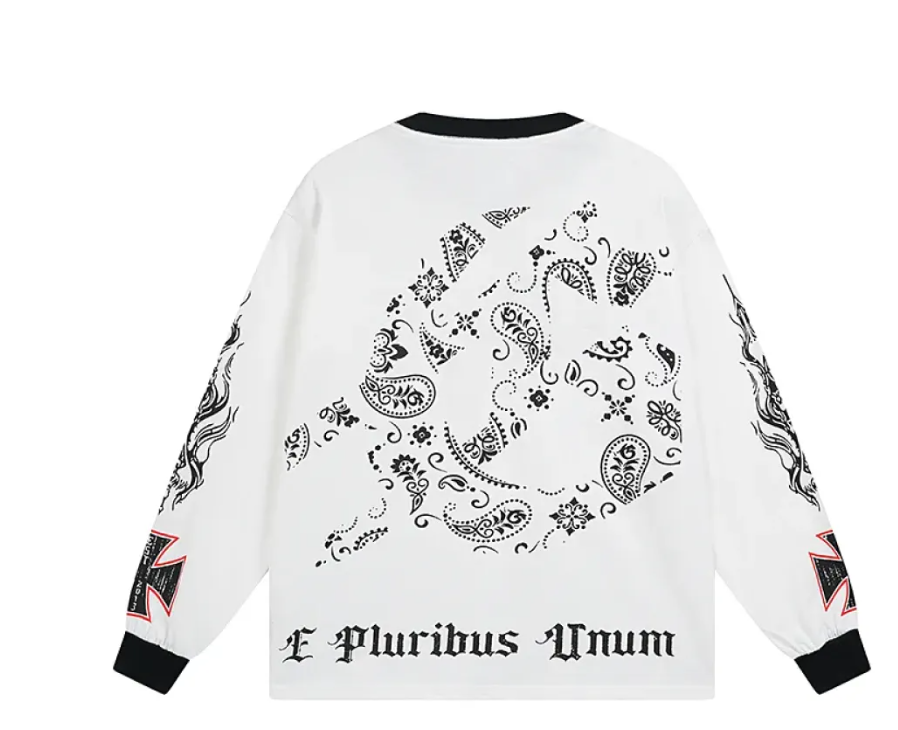 Godspeed Hollywood Thermal Long Sleeve T-shirt #3107 White/Apricot