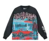 Godspeed Pit Stop L/S Thermal T-shirt #1101 Black/Blue Wash