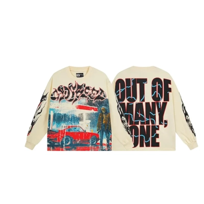 Godspeed Pitstop Thermal Long Sleeve T-shirt #3101 White/Apricot 01